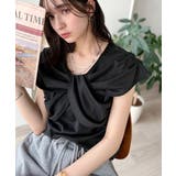 ”きれいめラフ”にこれ一択♪胸元ツイストリボンデザインTシャツ(半袖) | Classical Elf | 詳細画像7