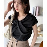 ”きれいめラフ”にこれ一択♪胸元ツイストリボンデザインTシャツ(半袖) | Classical Elf | 詳細画像8