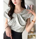 ”きれいめラフ”にこれ一択♪胸元ツイストリボンデザインTシャツ(半袖) | Classical Elf | 詳細画像10