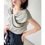 ”きれいめラフ”にこれ一択♪胸元ツイストリボンデザインTシャツ(半袖) | Classical Elf | 詳細画像15