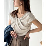”きれいめラフ”にこれ一択♪胸元ツイストリボンデザインTシャツ(半袖) | Classical Elf | 詳細画像23