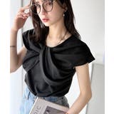”きれいめラフ”にこれ一択♪胸元ツイストリボンデザインTシャツ(半袖) | Classical Elf | 詳細画像5