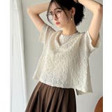 ラフに着てもサマになる!前後2wayクラッシュジャカードノーカラーブラウス(半袖… | Classical Elf | 詳細画像8