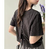 ラフに着てもサマになる!前後2wayクラッシュジャカードノーカラーブラウス(半袖… | Classical Elf | 詳細画像17