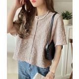 ラフに着てもサマになる!前後2wayクラッシュジャカードノーカラーブラウス(半袖… | Classical Elf | 詳細画像26