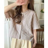 ラフに着てもサマになる!前後2wayクラッシュジャカードノーカラーブラウス(半袖… | Classical Elf | 詳細画像27