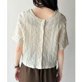 ラフに着てもサマになる!前後2wayクラッシュジャカードノーカラーブラウス(半袖… | Classical Elf | 詳細画像31