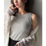 シルバー | 大人お洒落はさりげなくきらめくラメ◎ラメ入りアメスリテレコタンクトップ | Classical Elf