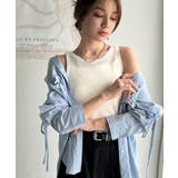 大人お洒落はさりげなくきらめくラメ◎ラメ入りアメスリテレコタンクトップ | Classical Elf | 詳細画像2