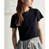 さりげなく輝くラメが主役。ラメ入りショート丈Tシャツ(半袖) | Classical Elf | 詳細画像9