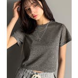 さりげなく輝くラメが主役。ラメ入りショート丈Tシャツ(半袖) | Classical Elf | 詳細画像17