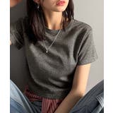 さりげなく輝くラメが主役。ラメ入りショート丈Tシャツ(半袖) | Classical Elf | 詳細画像23