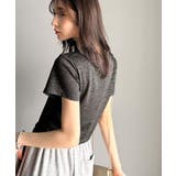 さりげなく輝くラメが主役。ラメ入りショート丈Tシャツ(半袖) | Classical Elf | 詳細画像25