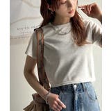 さりげなく輝くラメが主役。ラメ入りショート丈Tシャツ(半袖) | Classical Elf | 詳細画像30
