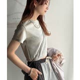 さりげなく輝くラメが主役。ラメ入りショート丈Tシャツ(半袖) | Classical Elf | 詳細画像35