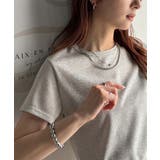 シルバー | さりげなく輝くラメが主役。ラメ入りショート丈Tシャツ(半袖) | Classical Elf