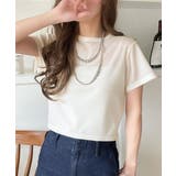 さりげなく輝くラメが主役。ラメ入りショート丈Tシャツ(半袖) | Classical Elf | 詳細画像2