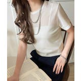 さりげなく輝くラメが主役。ラメ入りショート丈Tシャツ(半袖) | Classical Elf | 詳細画像3