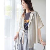 透ける、揺れる、魅せる。ヴィンテージライクシアー素材開襟シャツブラウス（半袖） | Classical Elf  | 詳細画像7 