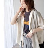 透ける、揺れる、魅せる。ヴィンテージライクシアー素材開襟シャツブラウス（半袖） | Classical Elf  | 詳細画像8 