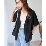 透ける、揺れる、魅せる。ヴィンテージライクシアー素材開襟シャツブラウス（半袖） | Classical Elf  | 詳細画像14 