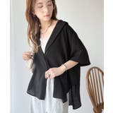 透ける、揺れる、魅せる。ヴィンテージライクシアー素材開襟シャツブラウス（半袖） | Classical Elf  | 詳細画像16 