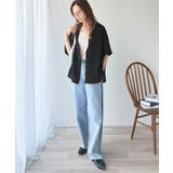 透ける、揺れる、魅せる。ヴィンテージライクシアー素材開襟シャツブラウス（半袖） | Classical Elf  | 詳細画像21 