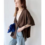 透ける、揺れる、魅せる。ヴィンテージライクシアー素材開襟シャツブラウス（半袖） | Classical Elf  | 詳細画像24 