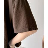 透ける、揺れる、魅せる。ヴィンテージライクシアー素材開襟シャツブラウス（半袖） | Classical Elf  | 詳細画像34 