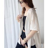 透ける、揺れる、魅せる。ヴィンテージライクシアー素材開襟シャツブラウス（半袖） | Classical Elf  | 詳細画像2 