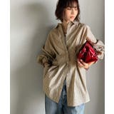 甘さ控えめの好バランス◎ウエストタック袖フリルビッグ長袖シャツ（無地 チェック柄… | Classical Elf  | 詳細画像30 