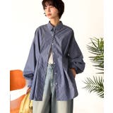 甘さ控えめの好バランス◎ウエストタック袖フリルビッグ長袖シャツ（無地 チェック柄… | Classical Elf  | 詳細画像40 