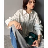 オフホワイト | 立体感を纏う。シャーリングビスチェ風ロングカフスビッグシャツ(長袖) | Classical Elf