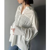 立体感を纏う。シャーリングビスチェ風ロングカフスビッグシャツ(長袖) | Classical Elf | 詳細画像7