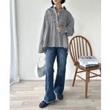 立体感を纏う。シャーリングビスチェ風ロングカフスビッグシャツ(長袖) | Classical Elf | 詳細画像12