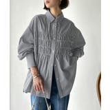 立体感を纏う。シャーリングビスチェ風ロングカフスビッグシャツ(長袖) | Classical Elf | 詳細画像13