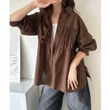 立体感を纏う。シャーリングビスチェ風ロングカフスビッグシャツ(長袖) | Classical Elf | 詳細画像25