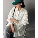 立体感を纏う。シャーリングビスチェ風ロングカフスビッグシャツ(長袖) | Classical Elf | 詳細画像1