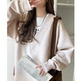 抜け感と上品さを両立。深めのネックで小顔見え♪ 胸刺繍Vネックダンボールニットト… | Classical Elf | 詳細画像31