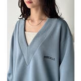 抜け感と上品さを両立。深めのネックで小顔見え♪ 胸刺繍Vネックダンボールニットト… | Classical Elf | 詳細画像39