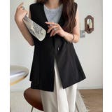 夏コーデを格上げ♪比翼デザイン麻調ペプラムジレベスト | Classical Elf | 詳細画像10