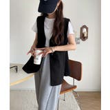 夏コーデを格上げ♪比翼デザイン麻調ペプラムジレベスト | Classical Elf | 詳細画像12