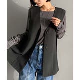 チャコール | 夏コーデを格上げ♪比翼デザイン麻調ペプラムジレベスト | Classical Elf