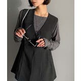 夏コーデを格上げ♪比翼デザイン麻調ペプラムジレベスト | Classical Elf | 詳細画像16