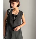 夏コーデを格上げ♪比翼デザイン麻調ペプラムジレベスト | Classical Elf | 詳細画像21