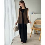 夏コーデを格上げ♪比翼デザイン麻調ペプラムジレベスト | Classical Elf | 詳細画像31