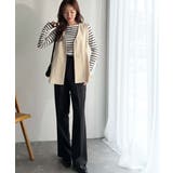 夏コーデを格上げ♪比翼デザイン麻調ペプラムジレベスト | Classical Elf | 詳細画像35