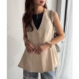 夏コーデを格上げ♪比翼デザイン麻調ペプラムジレベスト | Classical Elf | 詳細画像38