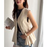 夏コーデを格上げ♪比翼デザイン麻調ペプラムジレベスト | Classical Elf | 詳細画像39