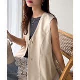 夏コーデを格上げ♪比翼デザイン麻調ペプラムジレベスト | Classical Elf | 詳細画像41